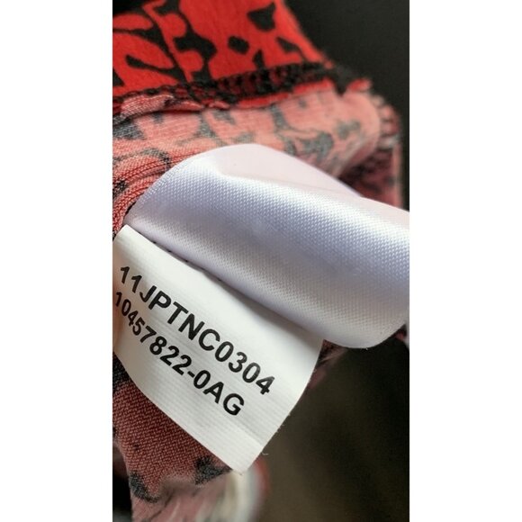 Abstract Artsy Y2K Kasper Separates petite Red Black Sleeveless Blouse Size PL - Picture 6 of 6